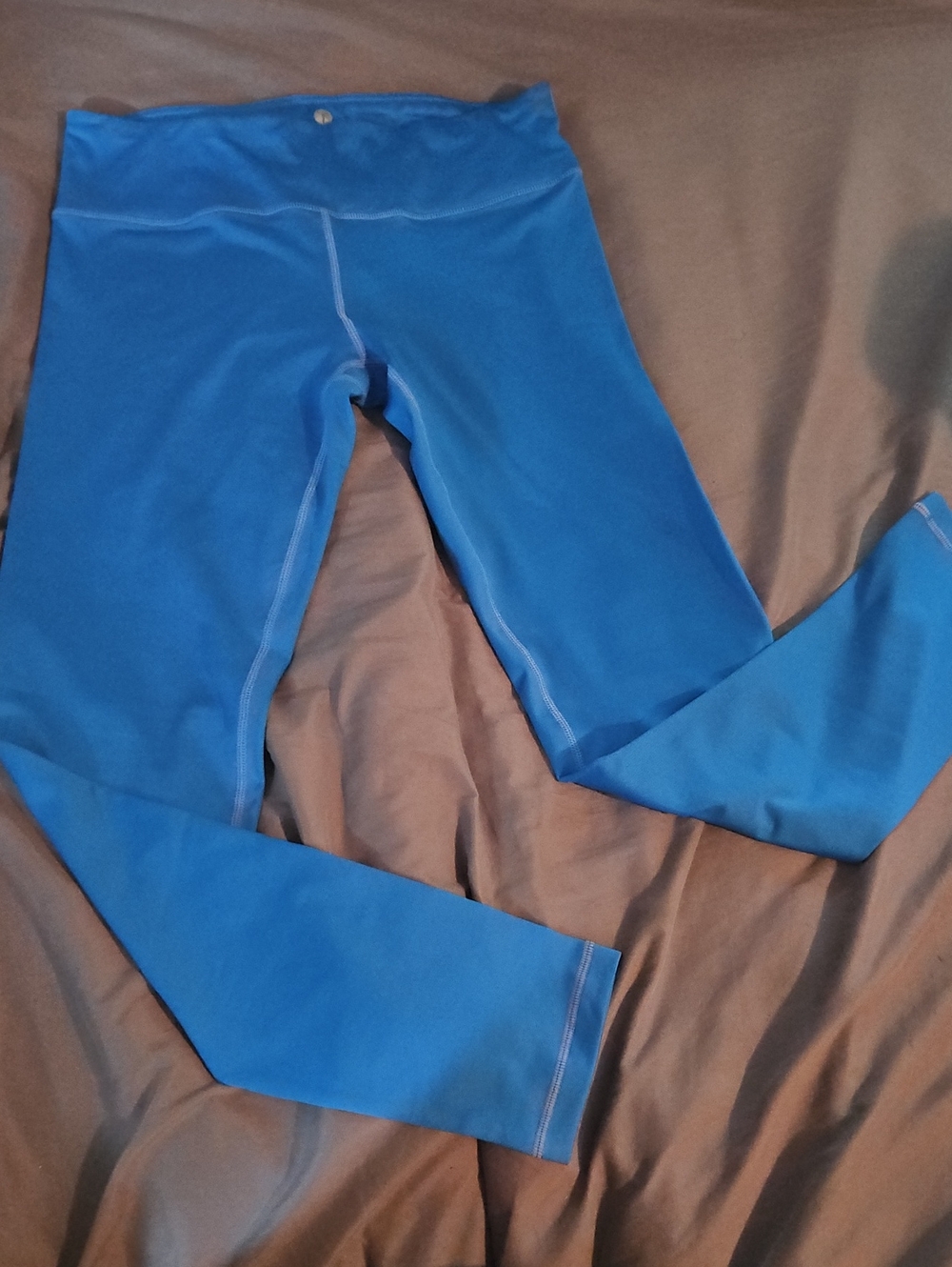 Womens Blue Performance Leggings